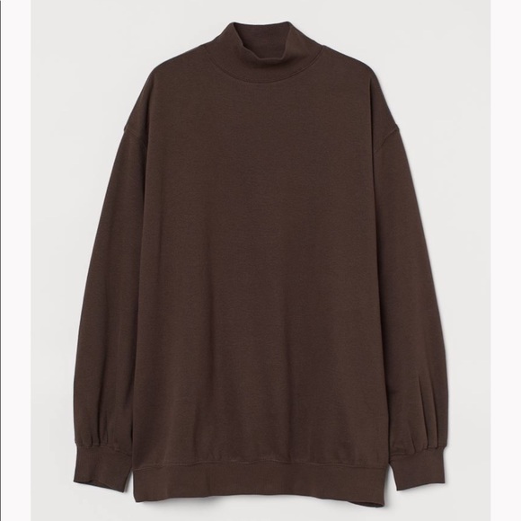 H&M Sweaters - H&M OVERSIZED HIGH NECK SWEATER (CHOCOLATE BROWN)